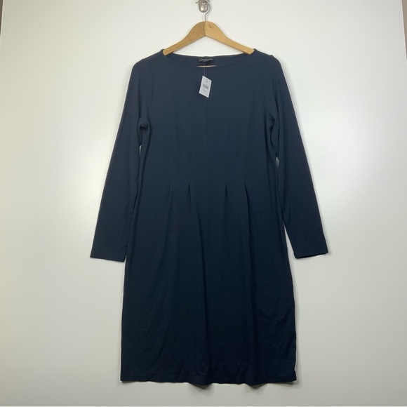 J. Jill Dresses & Skirts - J. Jill Wearever Stretch Jersey Pleated Seamed Wasit Long Sleeve Midi. Size S.